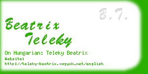 beatrix teleky business card